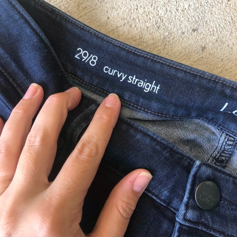 Loft curvy straight jeans